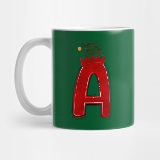 Letter A - Christmas Letter Mug